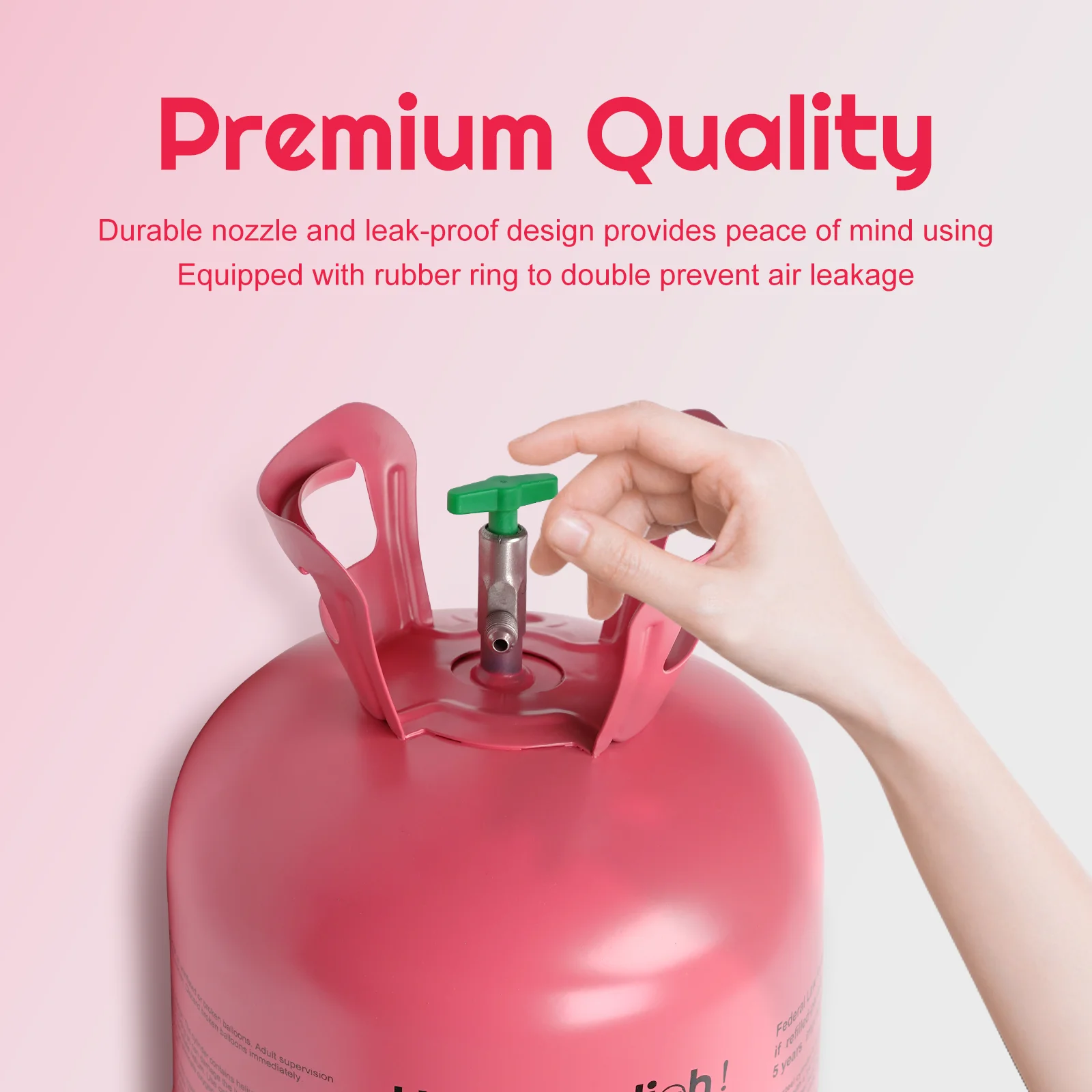 22L Helium Tank for Balloons | Helium Balloon Tank Kit with 100 Balloons - Image 6
